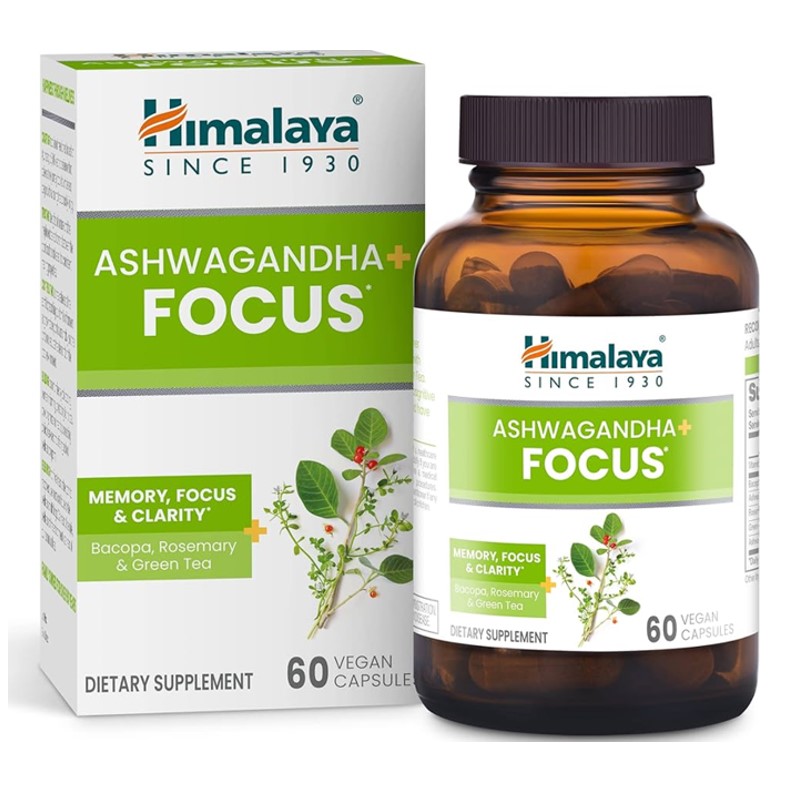 Himalaya Ashwagandha+ Focus | Memory Clarity & focus | 60 Vegan Capsule