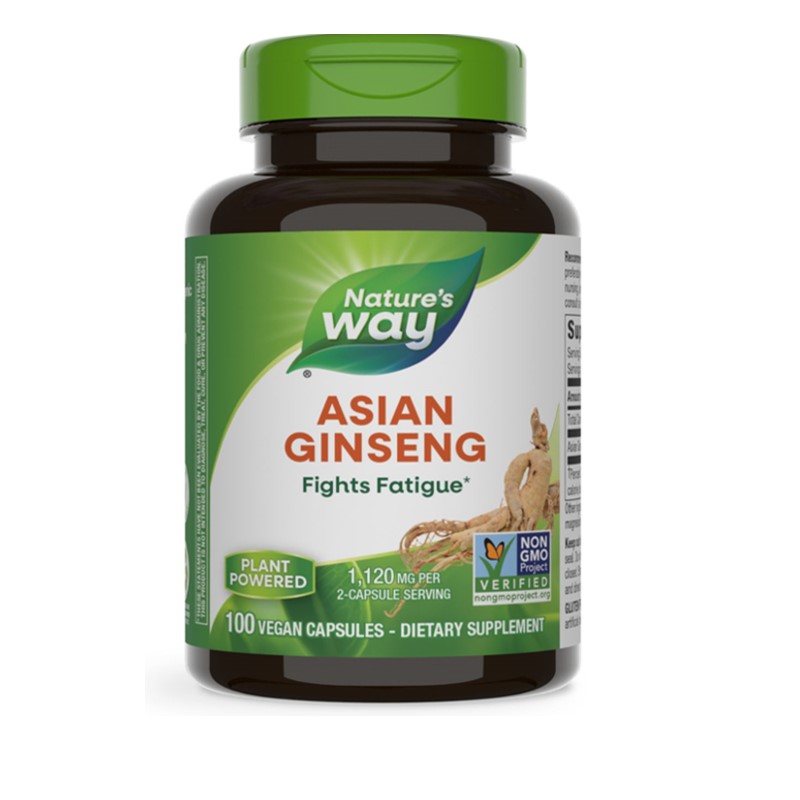 Nature’s Way Asian Ginseng | Energy & Stamina Support | 50 Vegan Capsules