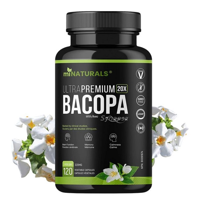 Minaturals Ultra Premium 20 X Bacopa | 320mg for Brain Function | 120 Veg Capsules