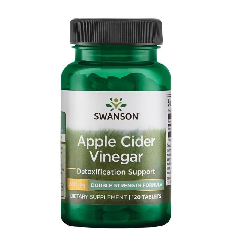 Swanson Apple Cider Vinegar | Double Strength Detox Support | 120 Tablets