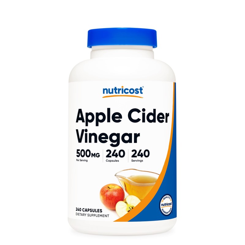 Nutricost Apple Cider Vinegar - Nutricost | 500 Mg 240 Capsules Premium Dietary Supplement