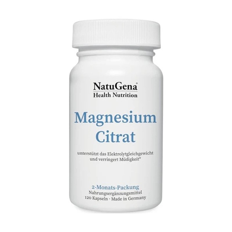 Natu Gena Health Nutrition Magnesium Citrat | 120 Capsules