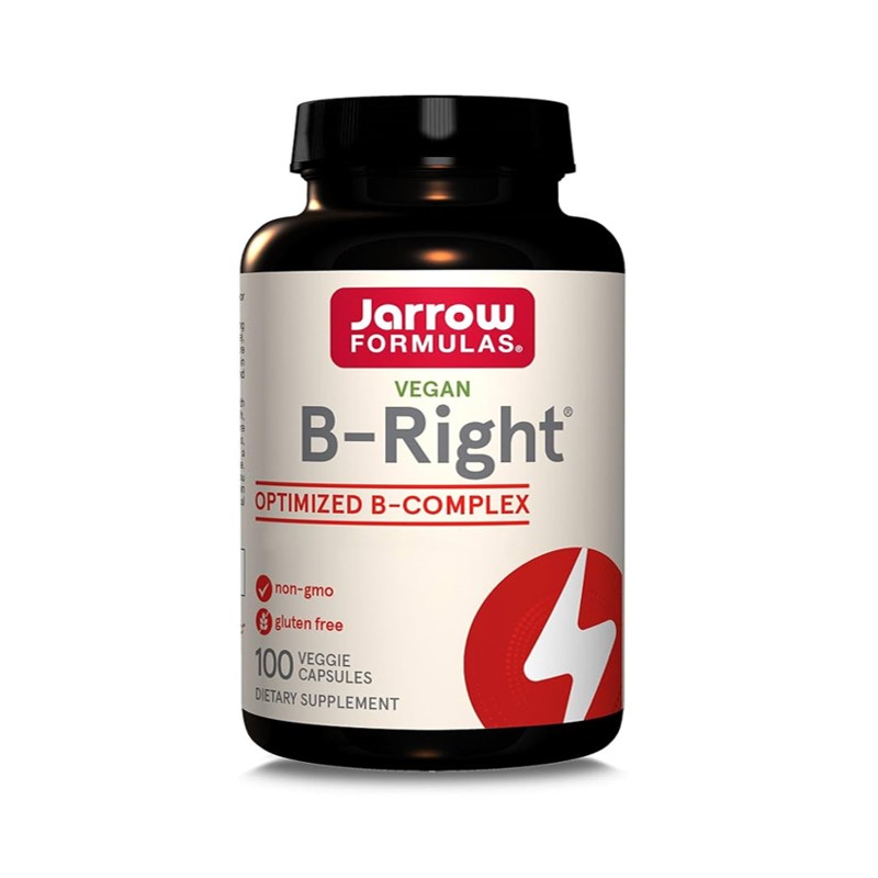 Jarrow Formulas Vegan B-Right – Optimized B-Complex | 100 Veggie Capsules