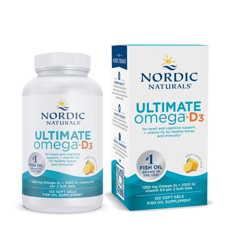 Nordic Naturals Ultimate Omega-D3 – Heart Brain & Bone Support | 120 Softgels in Pakistan